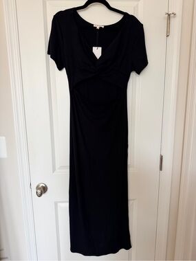 Juniper Blu Black Cutout Midi Dress -  Women